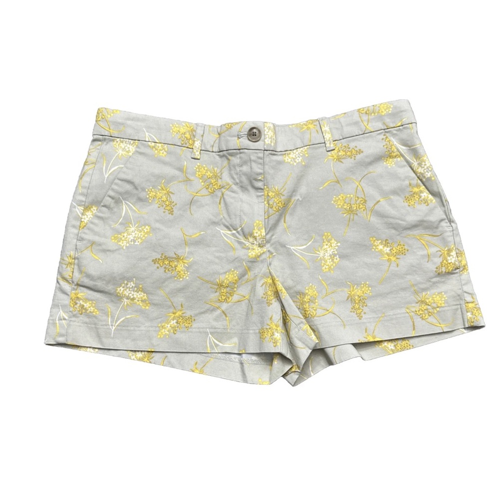 GAP Gray and Yellow Floral Khakis Women's Shorts Size 2 Regular